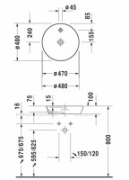 DURAVIT CAPE COD LAVABO 48cm